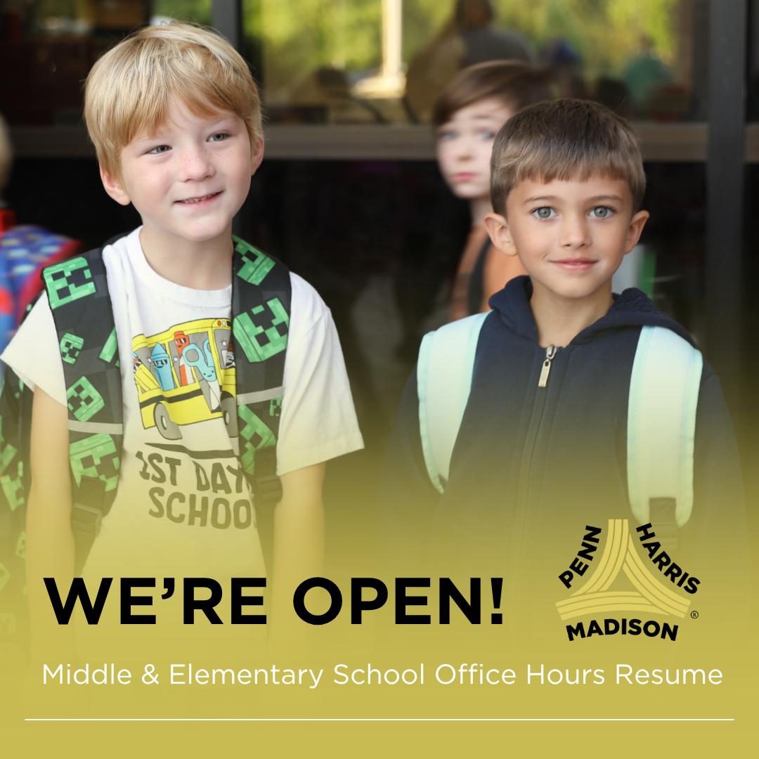 Itβs an exciting week! P-H-M Elementary & Middle School Offices are now open!
If youβve got an incoming kindergartner, now is the time to get them enrolled π£π«