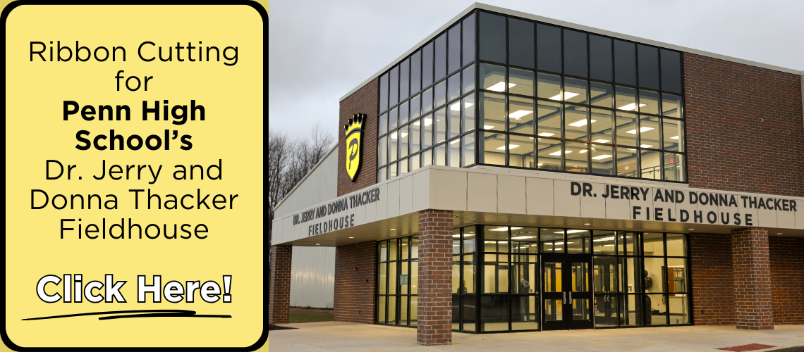 Ribbon Cutting for Penn High School’s Dr. Jerry and Donna Thacker Fieldhouse